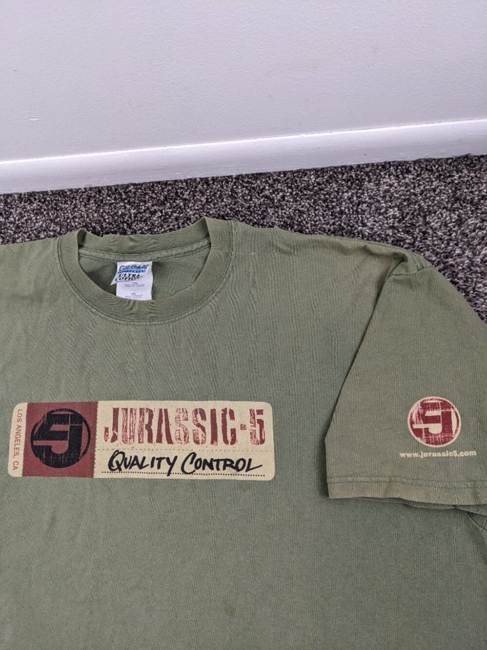 Vintage Y2K Jurassic 5 T-Shirt Quality Control Logo Rap Hip Hop Tee Mens 2XL